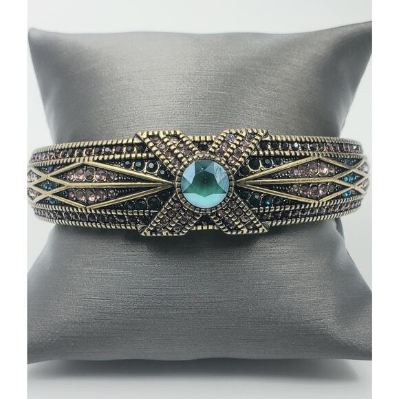 Heidi Daus “Tapered X” Hinged Crystal Bangle Bracelet – Large – NIB - Picture 9 of 17